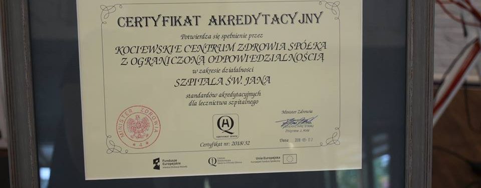 Szpital z certyfikatem jakości od Ministra Zdrowia